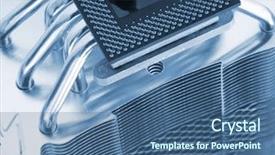  Presentation with processor - Cool new slides with computer processor with big cooler backdrop and a ocean colored foreground