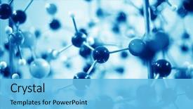  Presentation with molecular - Beautiful slide deck featuring close up of molecular structure backdrop and a light blue colored foreground