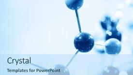  Presentation with molecular - Cool new PPT layouts with close up of molecular structure backdrop and a sky blue colored foreground