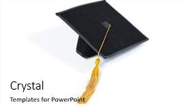  Presentation with airport boarding board - Presentation theme having close-up of mortar board background and a white colored foreground
