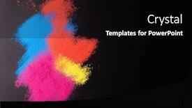  Presentation with hindu festival - Slide deck featuring close-up-of-multi-coloured background and a black colored foreground