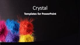  Presentation with hindu festival - PPT theme having close-up-of-multi-coloured background and a black colored foreground