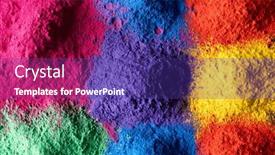  Presentation with hindu festival - Presentation theme enhanced with close-up-of-multi-coloured background and a violet colored foreground