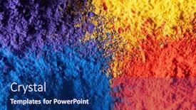  Presentation with hindu festival - Slide deck featuring close-up-of-multi-coloured background and a ocean colored foreground