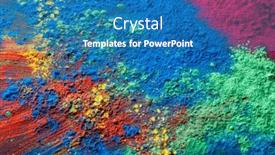  Presentation with hindu festival - Presentation design with close-up-of-multi-coloured background and a teal colored foreground