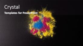  Presentation with hindu festival - PPT theme consisting of close-up-of-multi-coloured background and a dark gray colored foreground