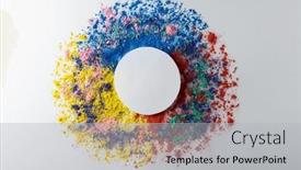  Presentation with hindu festival - Presentation theme featuring close-up-of-multi-coloured background and a light gray colored foreground