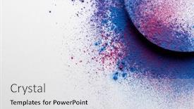  Presentation with holi festival - PPT layouts with close-up-of-multi-coloured background and a light gray colored foreground