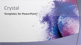  Presentation with holi festival - PPT theme enhanced with close-up-of-multi-coloured background and a white colored foreground