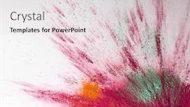  Presentation with holi - PPT theme consisting of close-up-of-multi-coloured background and a lemonade colored foreground