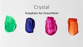  Presentation with shapes - Slides having close-up-of-multi-coloured background and a white colored foreground