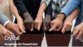  Presentation with multi racial - PPT layouts with close-up of multi-racial background and a tawny brown colored foreground