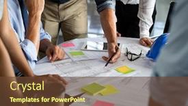  Presentation with team working together - Audience pleasing slides consisting of close-up-of-multiethnic-hands backdrop and a tawny brown colored foreground