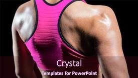  Presentation with black woman - Presentation design featuring close-up-of-muscular-woman background and a wine colored foreground