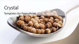  Presentation with seed and tree mustard - Slide set featuring close up of mustard seeds background and a pink colored foreground