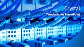  Presentation with network cabling - Beautiful presentation featuring close-up-of-network-cables and a cobalt blue colored foreground