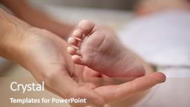  Presentation with parenting - Theme having close up of newborn baby background and a coral colored foreground