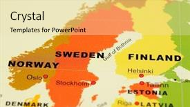  Presentation with finland - Theme with sweden and finland on map background and a blonde colored foreground