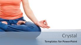  Presentation with consciousness - PPT layouts enhanced with close-up-of-of-woman background and a light blue colored foreground