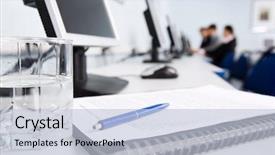  Presentation with ordinary - Presentation theme featuring close-up of ordinary educational objects in the classroom background and a lemonade colored foreground