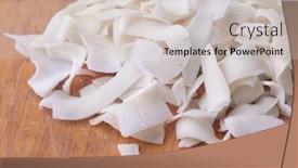  Presentation with coconut - Slide deck with close-up-of-organic-coconut background and a soft green colored foreground