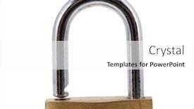  Presentation with padlock - Slide deck featuring close-up-of-padlock background and a white colored foreground