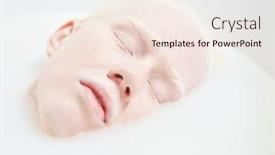  Presentation with sleeping beauty - Slides featuring close-up-of-pale-face background and a lemonade colored foreground