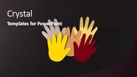  Presentation with humanitarian - Slide deck having close-up-of-paper-cut background and a dark gray colored foreground