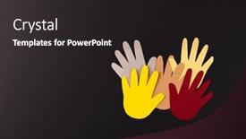  Presentation with humanitarian - Slide deck enhanced with close-up-of-paper-cut background and a dark gray colored foreground