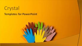  Presentation with humanitarian - Slide set consisting of close-up-of-paper-cut background and a light gray colored foreground