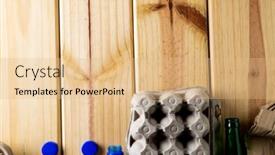  Presentation with recycling paper - Theme featuring close-up-of-paper-plastic background and a coral colored foreground