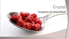  Presentation with grains - Slide set featuring close up of papper grains background and a white colored foreground