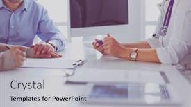  Presentation with medication - Amazing theme having close-up-of-patient backdrop and a light gray colored foreground