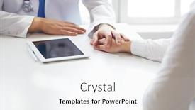  Presentation with medication - Slides with close-up-of-patient background and a sky blue colored foreground