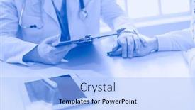  Presentation with medication - Cool new slides with close-up-of-patient backdrop and a light blue colored foreground