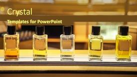  Presentation with perfume - Presentation enhanced with close-up-of-perfume-bottles background and a  colored foreground