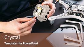  Presentation with drone - Audience pleasing slides consisting of close-up-of-person-s backdrop and a red colored foreground