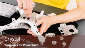  Presentation with drone - Presentation design featuring close-up-of-person-s background and a tawny brown colored foreground