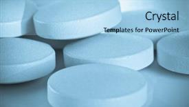  Presentation with pharmaceutical - Slides enhanced with close up of pharmaceutical pills background and a  colored foreground