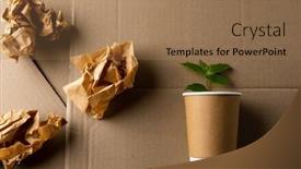  Presentation with plant ecology - Presentation design with close-up-of-pieces background and a coral colored foreground