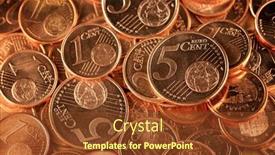  Presentation with us coins - Amazing slide deck having close-up-of-piled-up backdrop and a tawny brown colored foreground