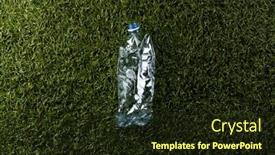  Presentation with recycling - Presentation theme consisting of close-up-of-plastic-bottle background and a wine colored foreground