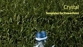  Presentation with recycling - Theme having close-up-of-plastic-bottle background and a  colored foreground