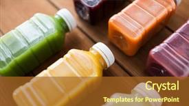  Presentation with juices - Slides consisting of close up of plastic bottle background and a tawny brown colored foreground