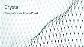  Presentation with fishing net - Beautiful presentation theme featuring close-up of plastic fishing backdrop and a cool aqua colored foreground