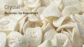  Presentation with packaging - Amazing PPT theme having close-up-of-polystyrene-foam backdrop and a soft green colored foreground