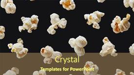  Presentation with popcorn - Amazing presentation theme having close-up-of-popcorn-against backdrop and a coral colored foreground