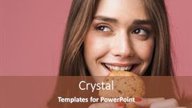  Presentation with chocolate chip cookie - Theme having close-up-of-portrait background and a tawny brown colored foreground