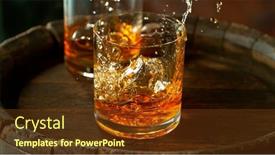  Presentation with rum - Presentation with close-up-of-pouring-whiskey background and a tawny brown colored foreground
