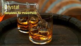  Presentation with rum - Presentation theme having close-up-of-pouring-whiskey background and a tawny brown colored foreground
